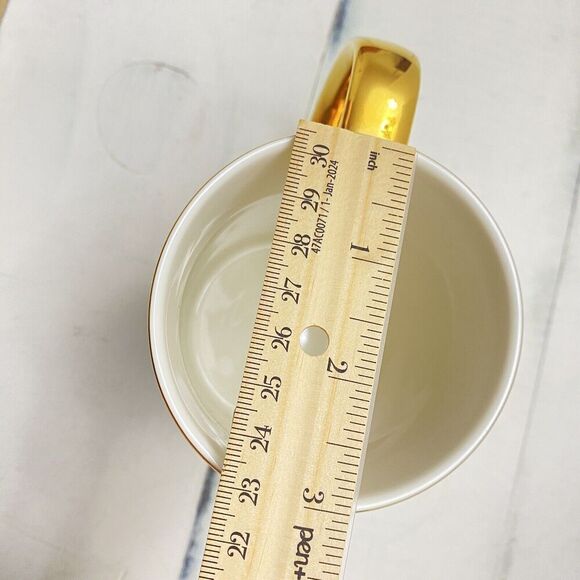 Rifle Paper Co Marguerite 12 oz Mug Anthropology Bright Floral Gold Handle Trim - Picture 5 of 7